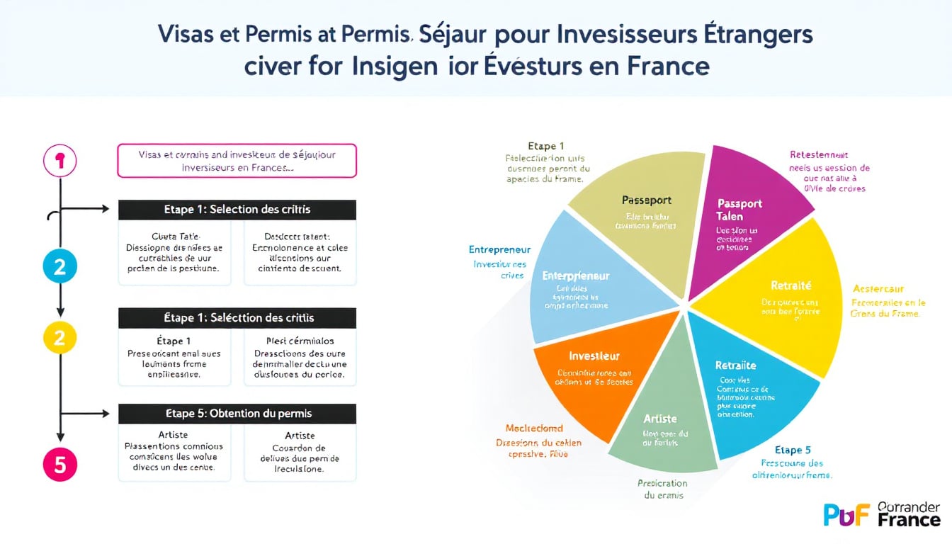 تعرف على مسار المستثمر الأجنبي، من الحصول على تأشيرة إقامة طويلة إلى تصريح الإقامة. استكشف المراحل الرئيسية والنصائح العملية لتحقيق نجاحك في فرنسا.