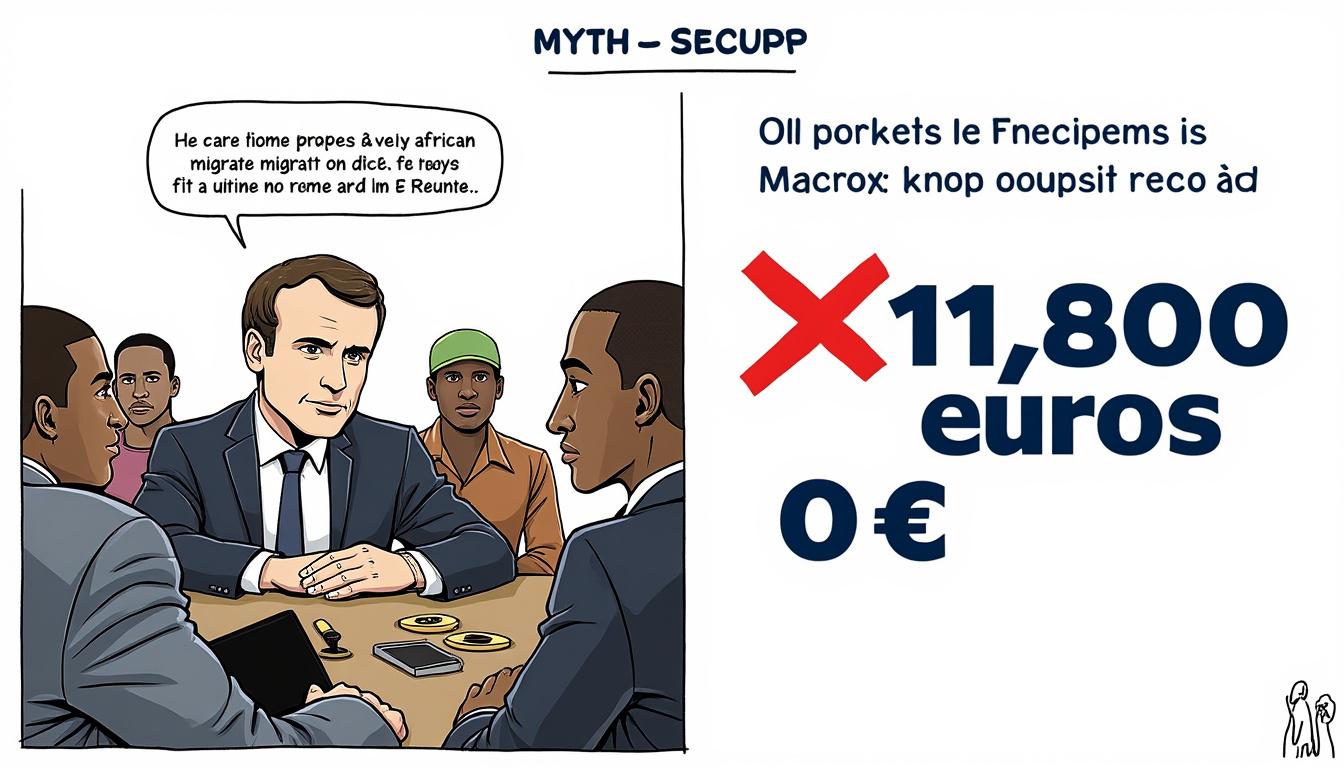 découvrez la vérité sur la rumeur selon laquelle emmanuel macron offrirait une aide mensuelle de 1.800 euros aux africains s'installant en france. afp factuel démystifie cette fausse information et rétablit les faits.